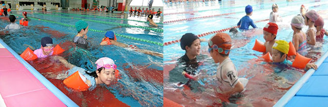 温水プール指導